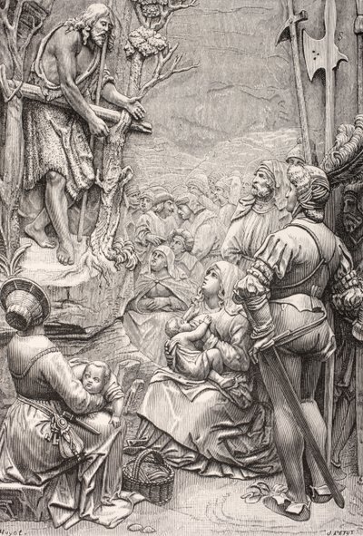 Aziz John Çölde Vaaz Eden Vaftizci (gravür) by Albrecht (after) Durer or Duerer