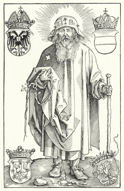 St Coloman (engraving) by Albrecht (after) Durer or Duerer