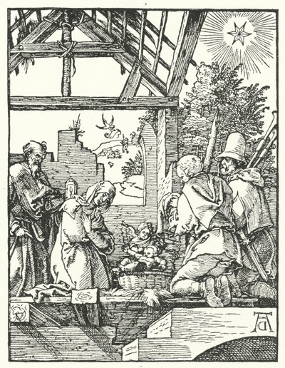 Çobanların Hayranlığı (gravür) by Albrecht (after) Durer or Duerer