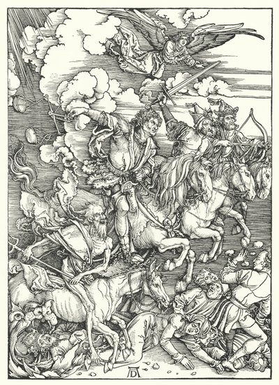 Mahşerin Dört Atlısı (gravür) by Albrecht (after) Durer or Duerer
