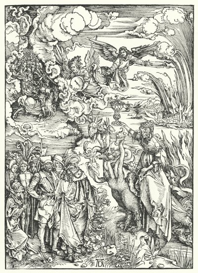 Babil Fahişesi (gravür) by Albrecht (after) Durer or Duerer