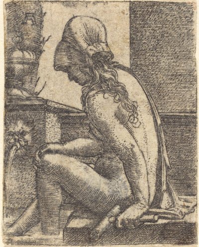 banyo yapan kadın by Albrecht Altdorfer