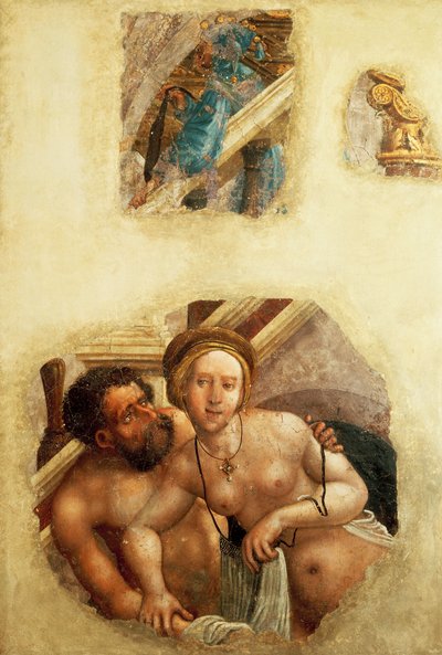 Albrecht Altdorfer (1480-1538) tarafından yıkanan çift by Albrecht Altdorfer