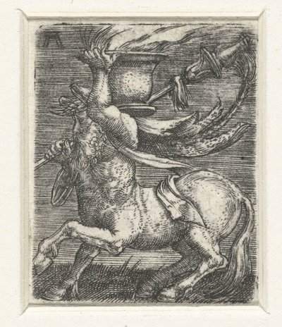 Centaur bir tencere ateş taşır by Albrecht Altdorfer