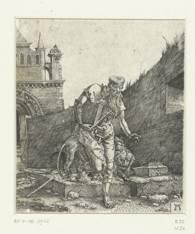 Bir Kilisenin Avlusunda Aziz Jerome by Albrecht Altdorfer