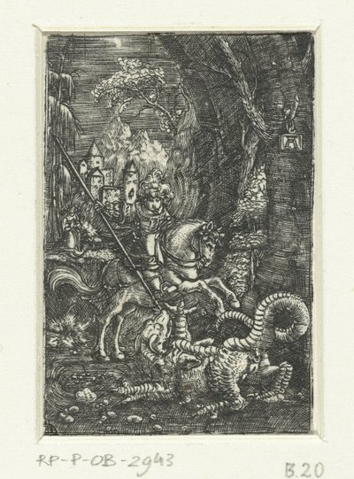Aziz George ejderhayı öldürür by Albrecht Altdorfer