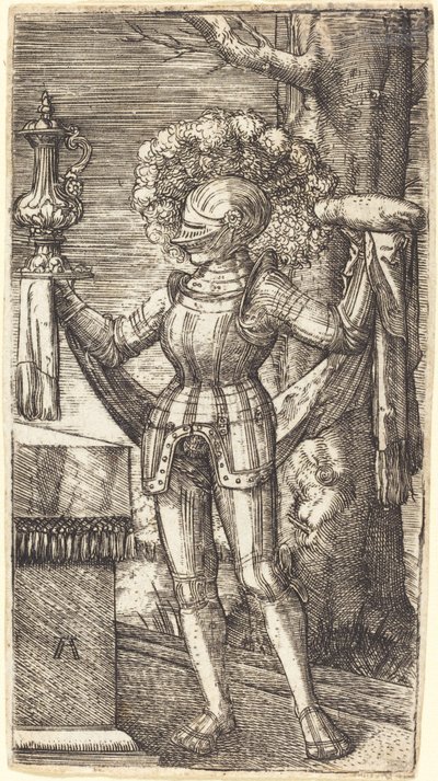 Ekmek ve Şarapla Zırhlı Şövalye by Albrecht Altdorfer