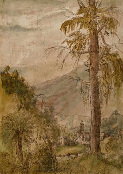 Kilise ile manzara by Albrecht Altdorfer