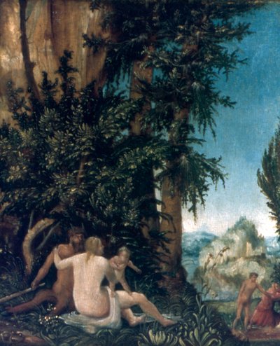 Satyrs ailesi ile manzara, 1507 by Albrecht Altdorfer