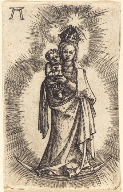 Madonna ve Hilal Ayakta Duran Çocuk by Albrecht Altdorfer