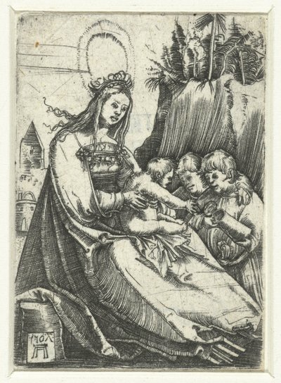 İsa Çocuk ve iki erkek ile Mary by Albrecht Altdorfer