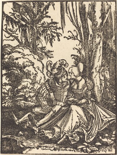 Bir Manzarada Aşıklar Çifti by Albrecht Altdorfer