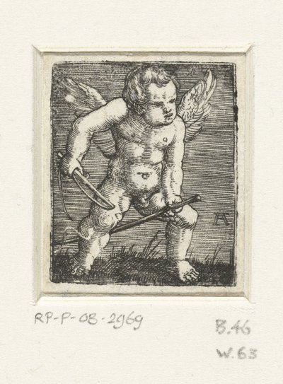 Bir hobi atı ile putto by Albrecht Altdorfer