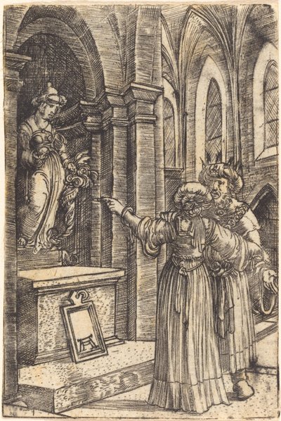 Süleyman putlara dua ediyor by Albrecht Altdorfer