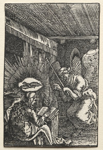 İnsanın Düşüşü ve Kefareti: Müjde, c. 1515. by Albrecht Altdorfer
