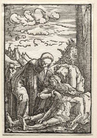 İnsanın Düşüşü ve Kefareti: Çarmıhın Altındaki Ağıt by Albrecht Altdorfer