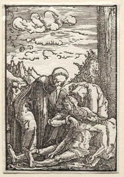 İnsanın Düşüşü ve Kefareti: Çarmıhın Altındaki Ağıt, c. 1515. by Albrecht Altdorfer
