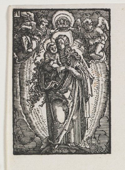 İnsanın Düşüşü ve Kefareti: Cennetin Kraliçesi Olarak Bakire by Albrecht Altdorfer