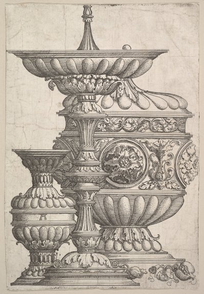 Beyaz Bir Arka Plan Üzerinde Üç Zarif Gemi, yaklaşık. 1525. by Albrecht Altdorfer