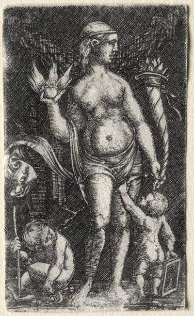 Venüs iki aşk tanrısı arasında by Albrecht Altdorfer