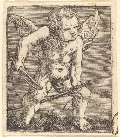 Hobi Atlı ve Kamçılı Kanatlı Cin by Albrecht Altdorfer
