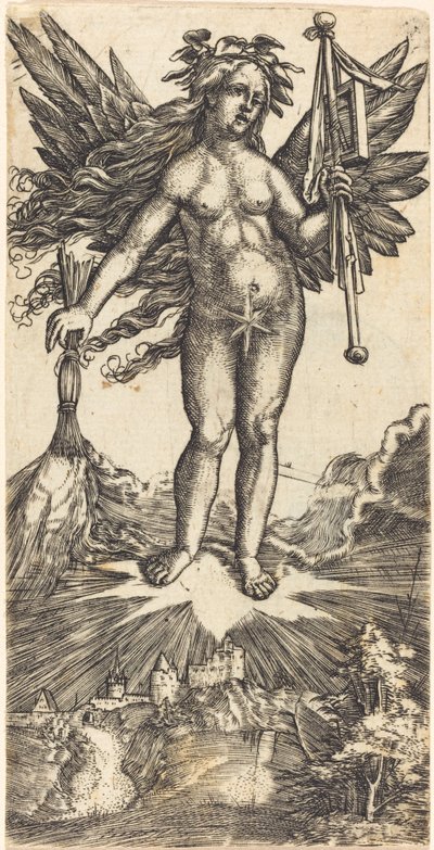 Yıldızdaki Kanatlı Kadın by Albrecht Altdorfer