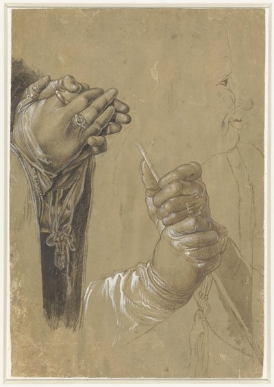 Eller ve bir profil kafası by Albrecht Dürer (possibly)