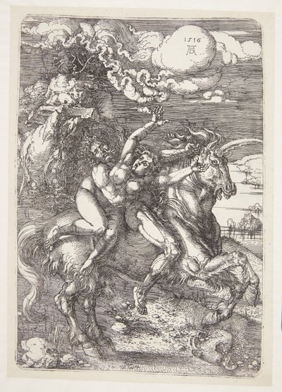 Tek Boynuzlu Atta Kaçırma by Albrecht Dürer