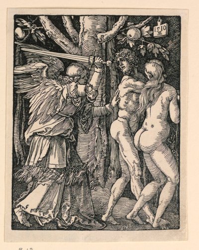 Küçük Tutku dizisinden Adem ve Havva Cennetten Kovuldu by Albrecht Dürer