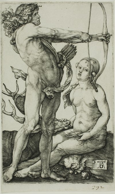 Apollon ve Diana by Albrecht Dürer