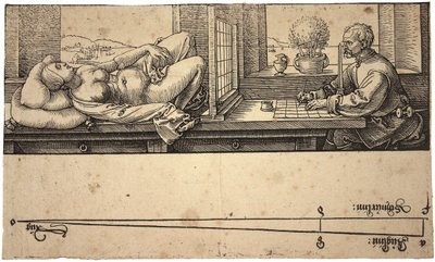 Perspektif Cihazıyla Çıplak Çizen Sanatçı, 1538 by Albrecht Dürer