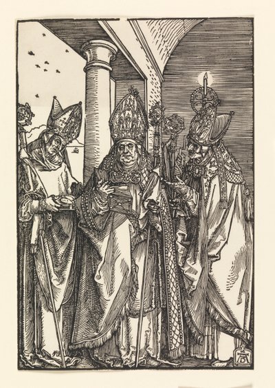 Piskoposlar Nicholas, Ulric, Erasmus by Albrecht Dürer
