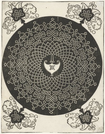 Kalp şeklinde kalkanlı nakış örneği by Albrecht Dürer