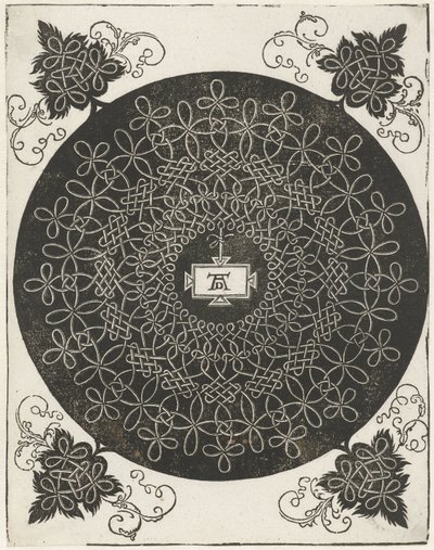 Dikdörtgen kalkanlı nakış örneği by Albrecht Dürer