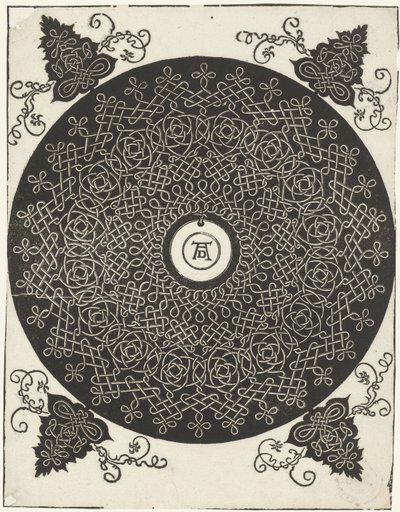 Yuvarlak kalkanlı nakış örneği by Albrecht Dürer