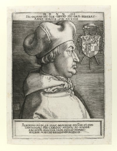 Brandenburg Kardinali Albert, 1523 by Albrecht Dürer
