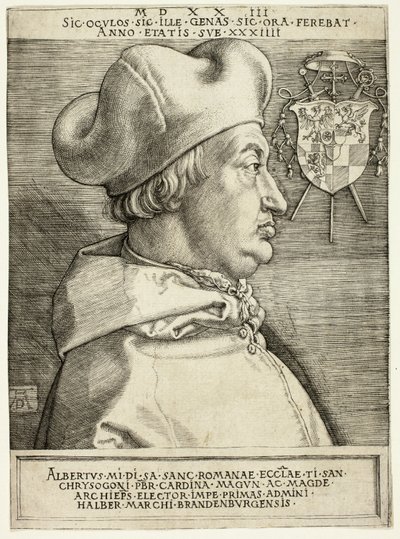Brandenburg Kardinali Albrecht (Büyük Kardinal) by Albrecht Dürer