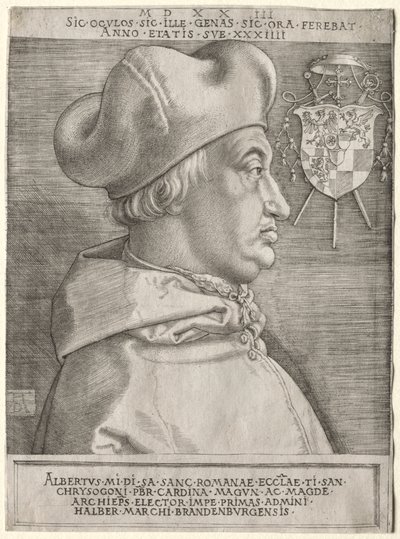 Brandenburg Kardinali Albrecht - Büyük Plaka by Albrecht Dürer