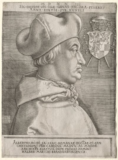 Brandenburg Kardinali Albrecht - Büyük Plaka, 1523. by Albrecht Dürer