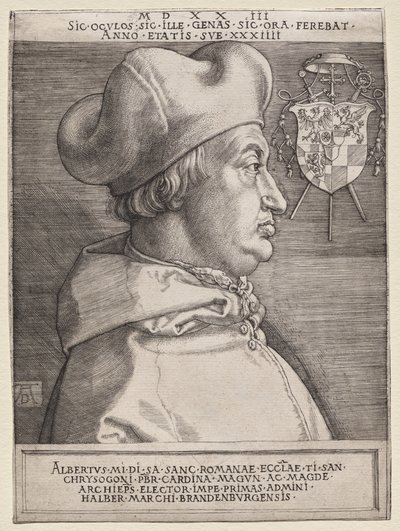 Brandenburg Kardinali Albrecht - Büyük Plaka by Albrecht Dürer