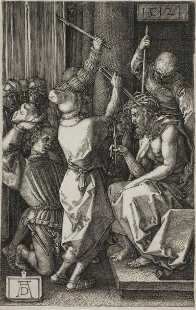 Oyulmuş Tutkudan Dikenlerle Taçlandırılan İsa by Albrecht Dürer