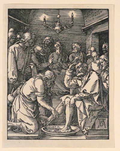 Küçük Tutku Serisinden Ayakları Yıkanan İsa by Albrecht Dürer