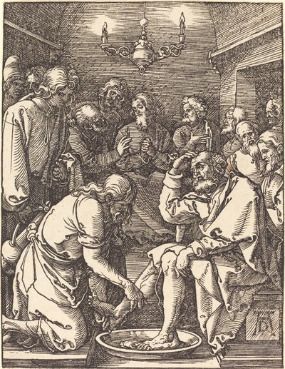 Mesih Öğrencilerinin Ayaklarını Yıkadı by Albrecht Dürer
