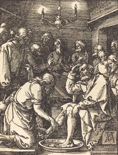 Havarilerin Ayaklarını Yıkanan Mesih, 15091510. by Albrecht Dürer