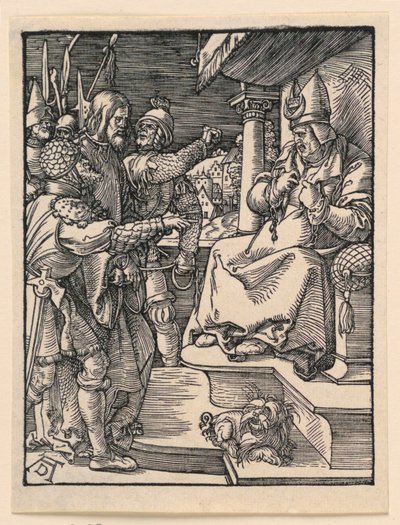 Küçük Tutku Serisinden Caiaphas'tan Önce İsa by Albrecht Dürer