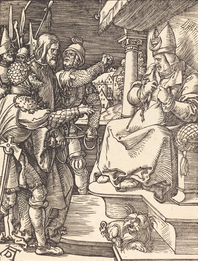 Caiaphas'tan önceki Mesih, muhtemelen c. 15091510. by Albrecht Dürer