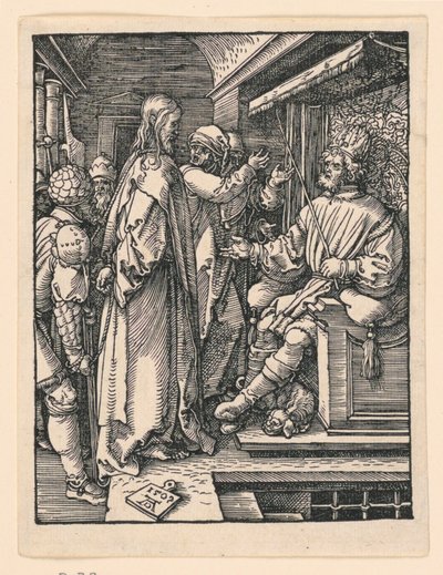 Küçük Tutku Serisinden Herod'dan Önce İsa by Albrecht Dürer