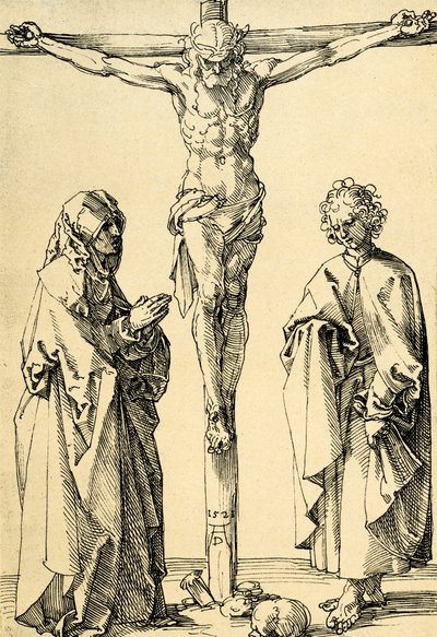 Meryem ve Yuhanna ile Çarmıhta İsa by Albrecht Dürer