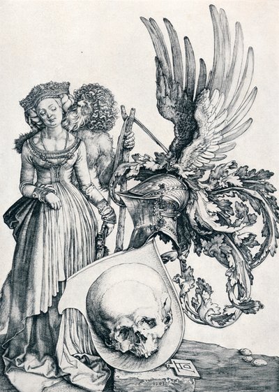 Kafatası ile Arması, 1503 1906 by Albrecht Dürer