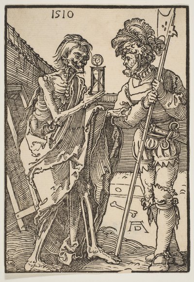 Ölüm ve Lansquenet.n.d. by Albrecht Dürer